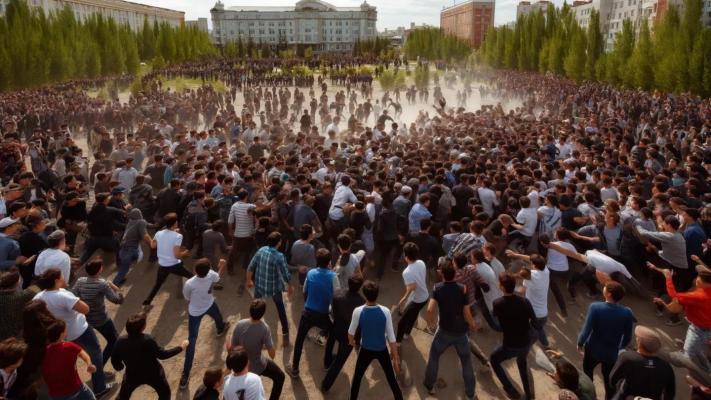 Выпускники устроили массовую драку в Казахстане