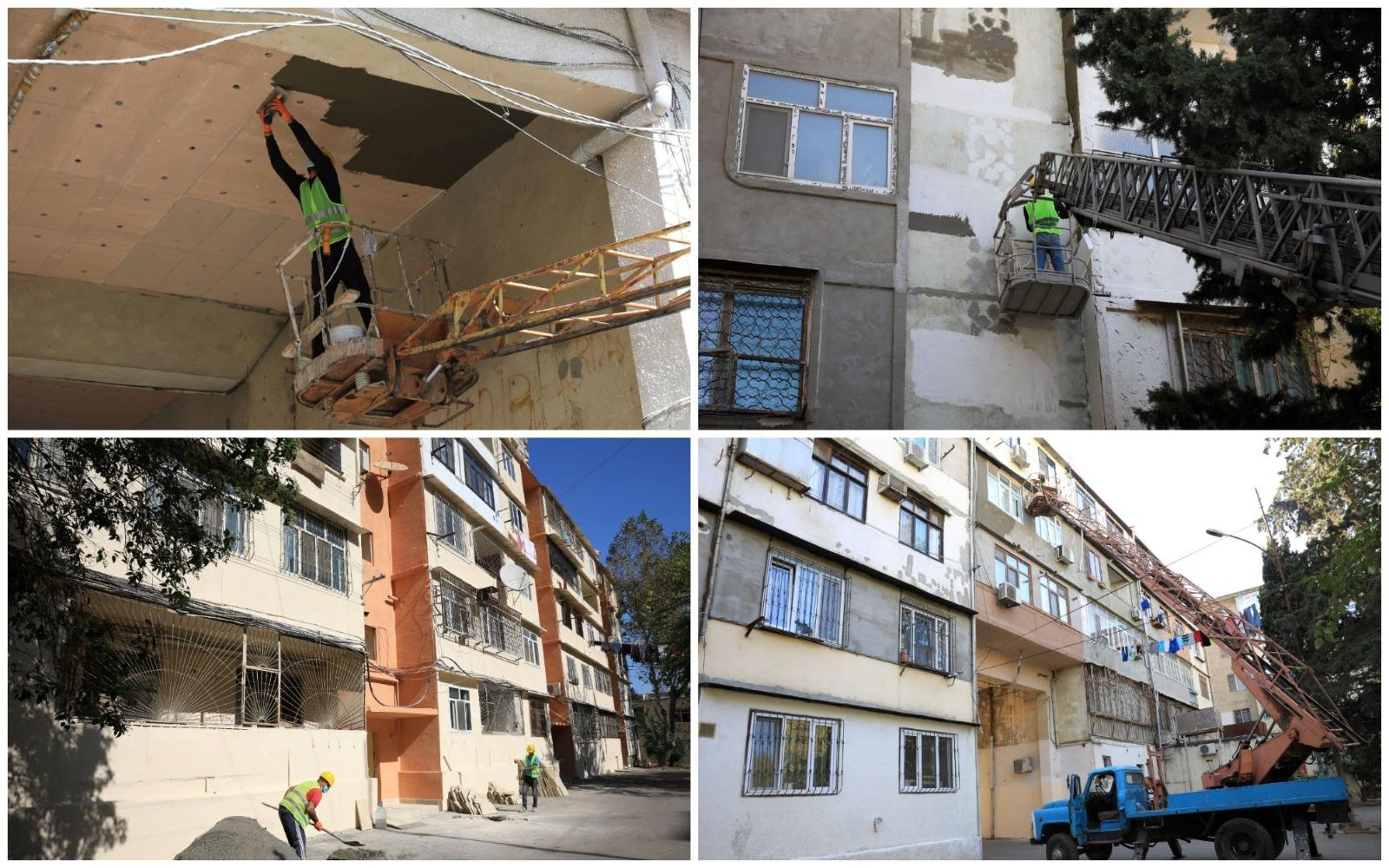 В Баку проводится масштабная реконструкция жилых домов и дворов - ФОТО